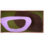 Green and lilac abstract wool scarf